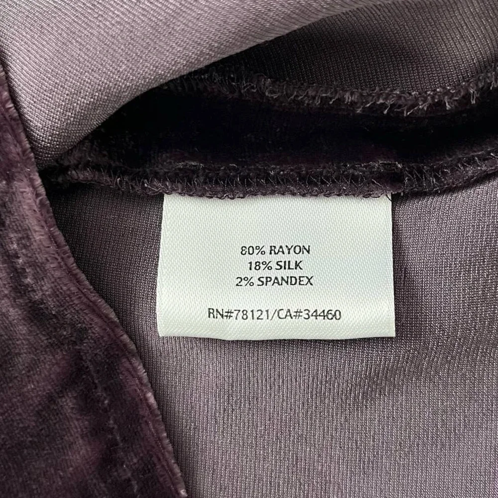 Eileen Fisher Scoop Neck Velvet Long Sleeve Tunic Top Women Size S-XS - Picture 13 of 16